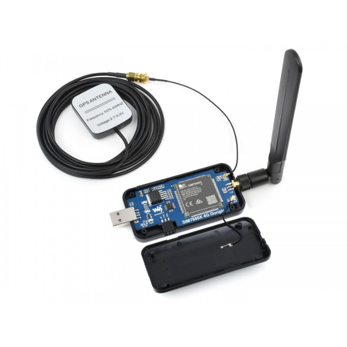 Waveshare SIM7600G-H 4G DONGLE with GNSS Global Band Support