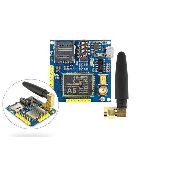A6 GPRS Module Quad-Band GSM 4.8-9V Development Board - SMS & IoT Projects