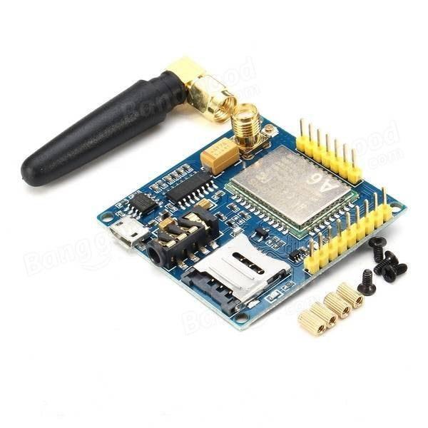 A6 GPRS Module Quad-Band GSM 4.8-9V Development Board - SMS & IoT Projects