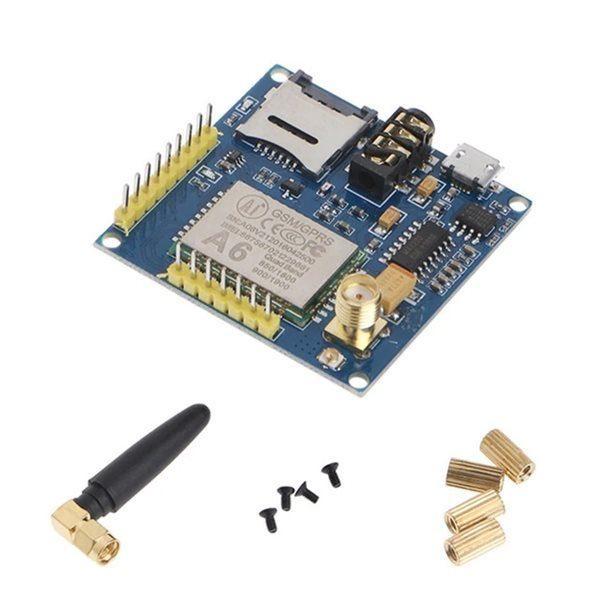 A6 GPRS Module Quad-Band GSM 4.8-9V Development Board - SMS & IoT Projects