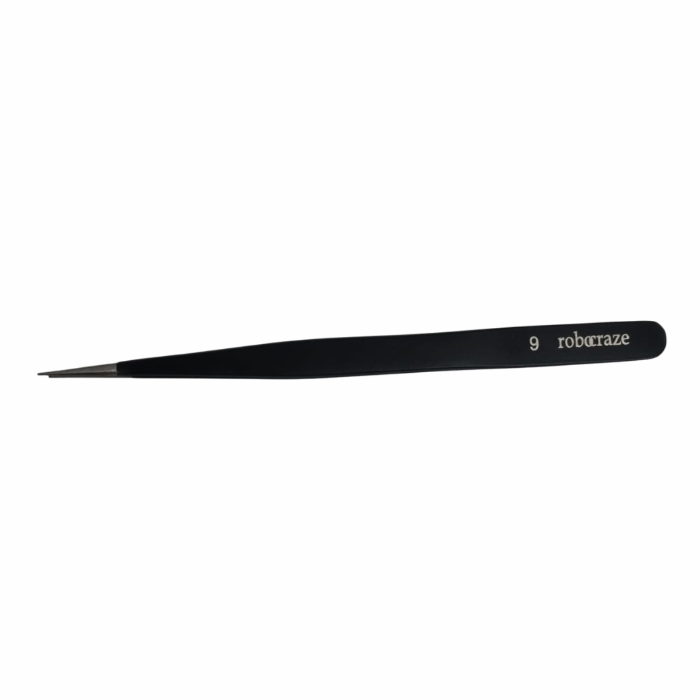 Robocraze Epoxy Coated Tweezer No.9 Anti-Magnetic Stainless Steel - Precision Electronics Tool