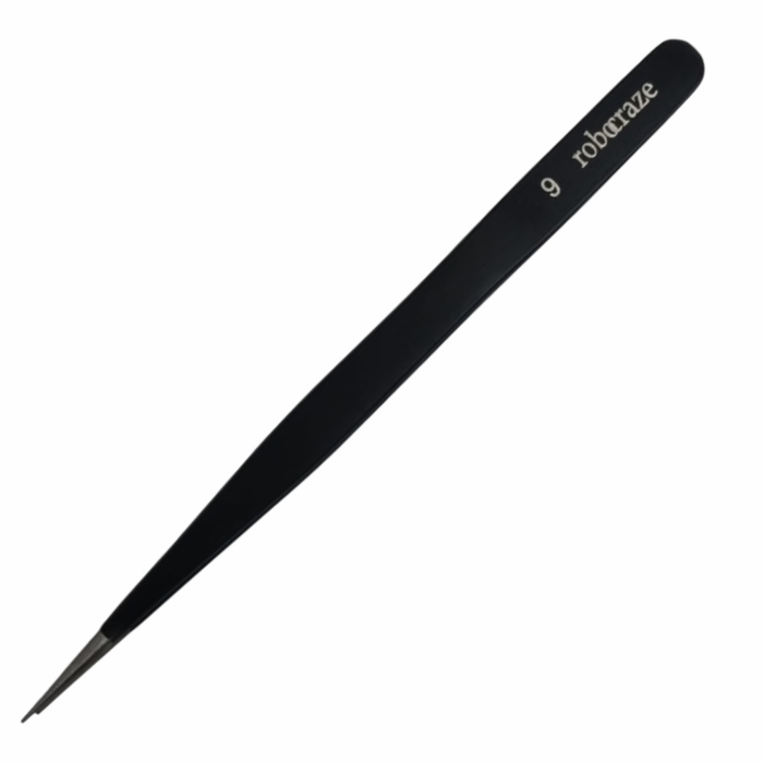 Robocraze Epoxy Coated Tweezer No.9 Anti-Magnetic Stainless Steel - Precision Electronics Tool