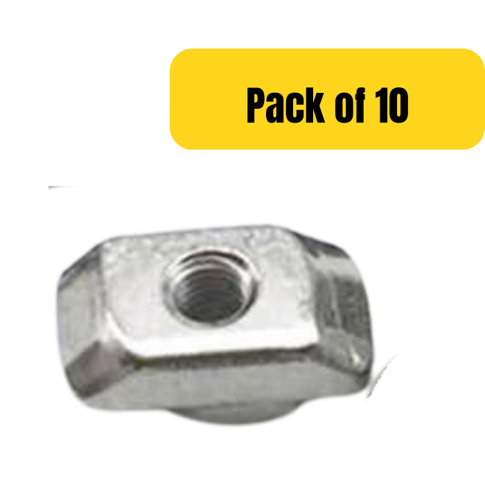 Hammer Drop-In T Nut M5*10*6 T (Pack of 10) - Aluminium Extrusion Fastener