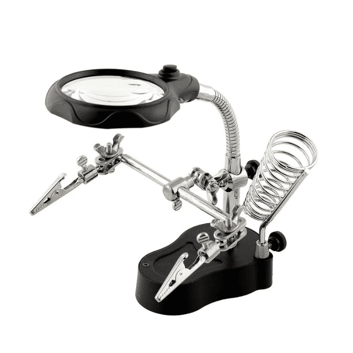 Helping hand Magnifier Led Glass with Soldering Stand