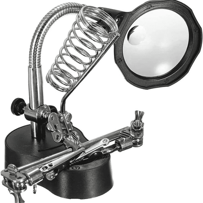 Iotcart SES-P-2786 3.5X/12X LED Magnifier Soldering Stand - Precision Electronics Work