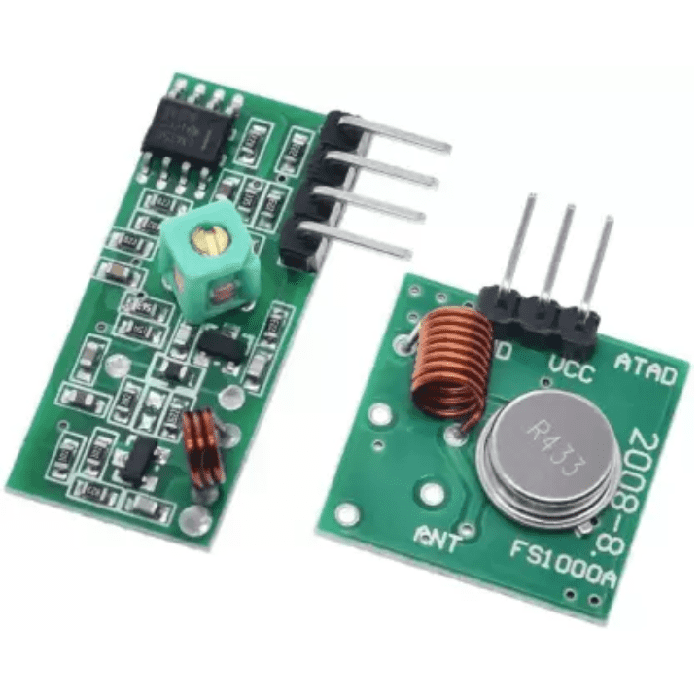 Iotcart 433MHz RF Wireless Transmitter & Receiver Module Pair - Remote Control & Automation