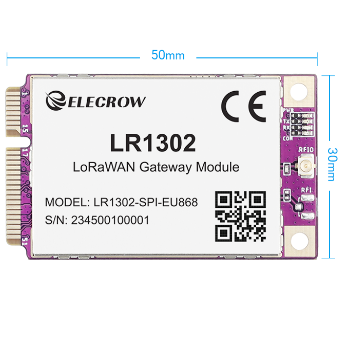 LR1302 LoRaWAN Gateway Module SPI EU868 SX1302 Long Range Gateway Module 8 Channels Support Without Pi Hat & Antenna Kit