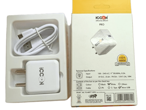 Iotcart SES-P-2934 5V 3.6A Micro USB Adapter - Raspberry Pi Compatible Power Supply