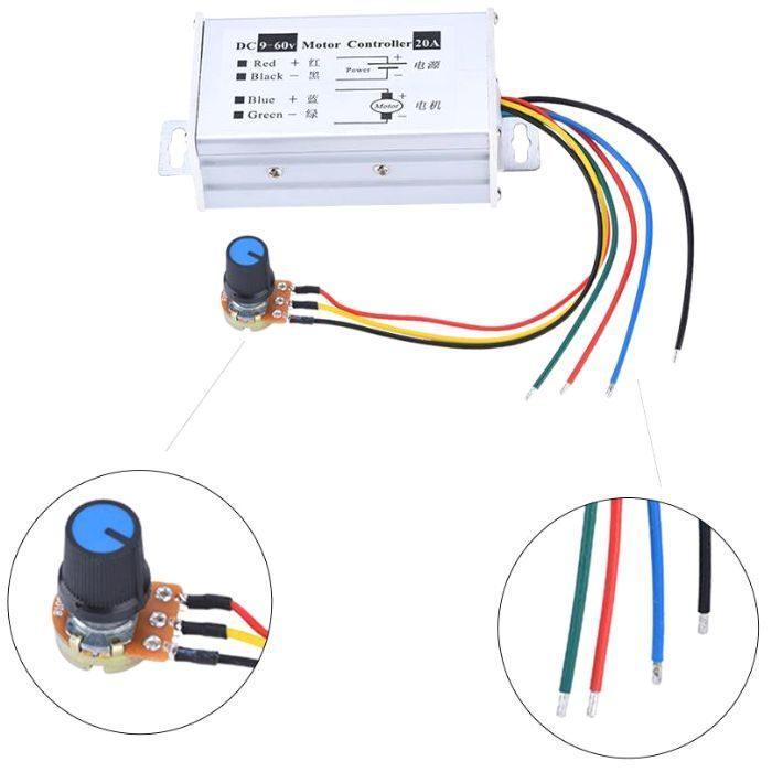 Iotcart SES-P-3020 9-60V 20A DC Motor Speed Controller - Buy Online in India