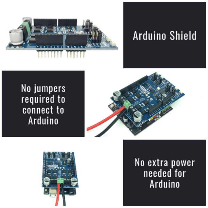 Cytron 10Amp 7V-30V Dual Channel DC Motor Driver Shield for Arduino