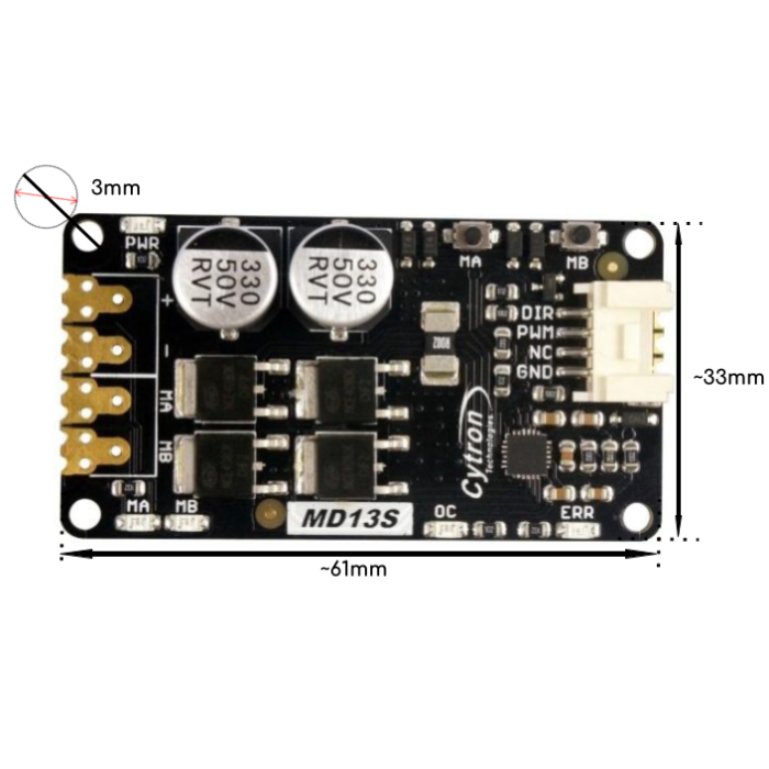 Cytron 13Amp 6V-30V DC Motor Driver (MD13S)
