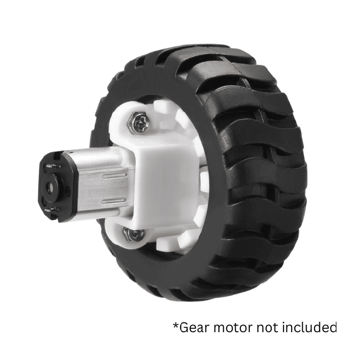 Buy 43mm Rubber Wheel for N20 Gear Motor - Robotics & Drones