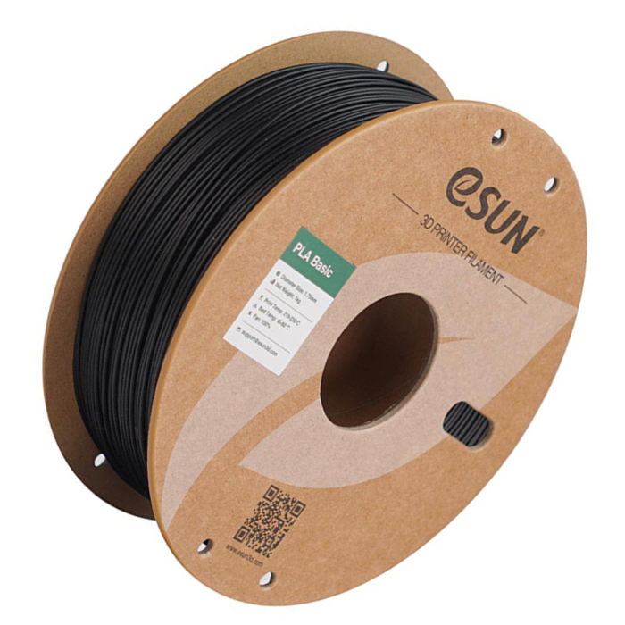 eSun PLA-Basic 1.75mm 1kg Black 3D Printing Filament - Ideal for Prototyping