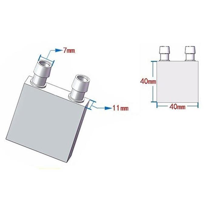 Iotcart SES-P-3060 40mm Aluminium Water Cooling Block for CPU & Industrial Use - Buy in India