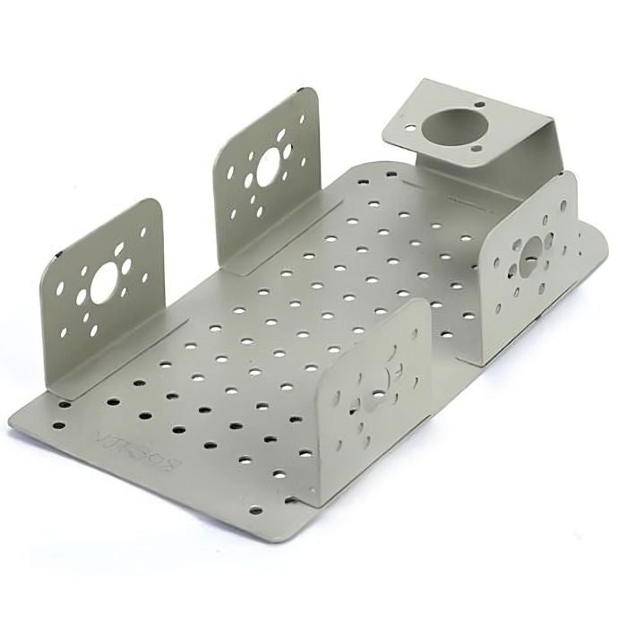 4 Wheel Drive Gray Chassis with Castor Wheel Slot