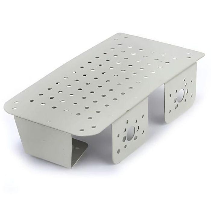 Iotcart SES-P-3067 4WD Gray Metal Robot Chassis - Arduino/RPi Compatible