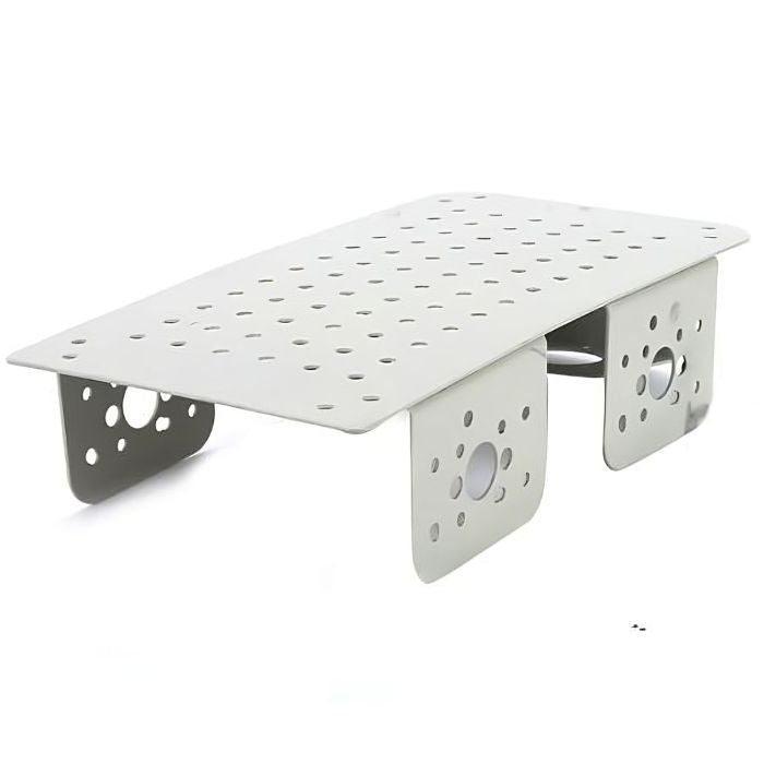 Iotcart SES-P-3067 4WD Gray Metal Robot Chassis - Arduino/RPi Compatible