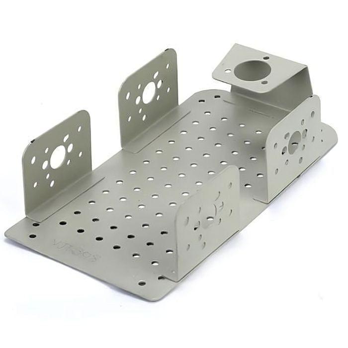 Iotcart SES-P-3067 4WD Gray Metal Robot Chassis - Arduino/RPi Compatible