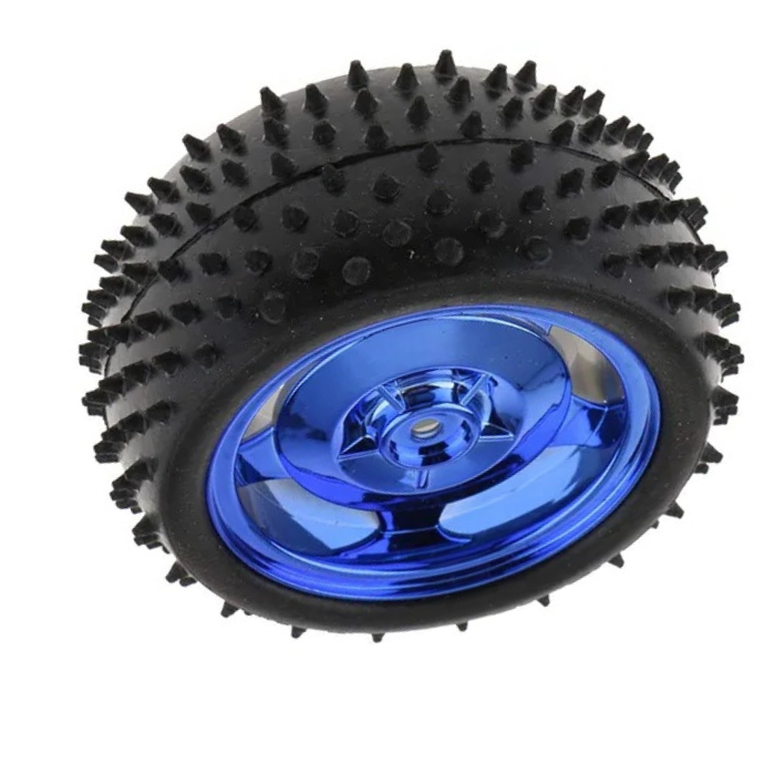 Iotcart SES-P-3070 85mm Blue Rubber Robot Wheel - Buy in India
