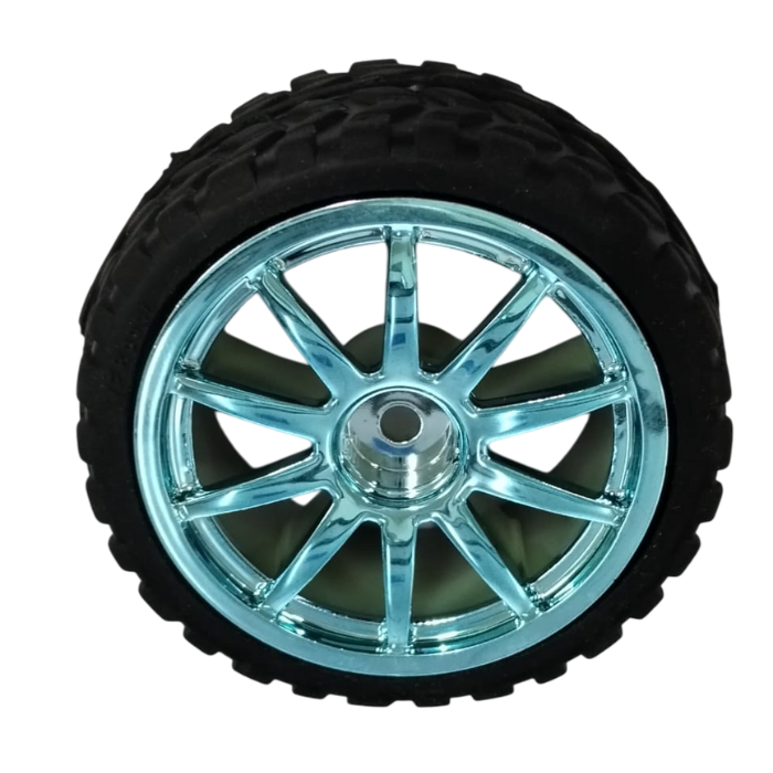 Iotcart SES-P-3076 65mm Rubber Robot Wheel - Smart Car Mobility