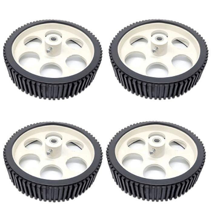 Iotcart 10 X 2 Cm Gear Motor Robot Wheel - 4 Pcs for Robotics Projects