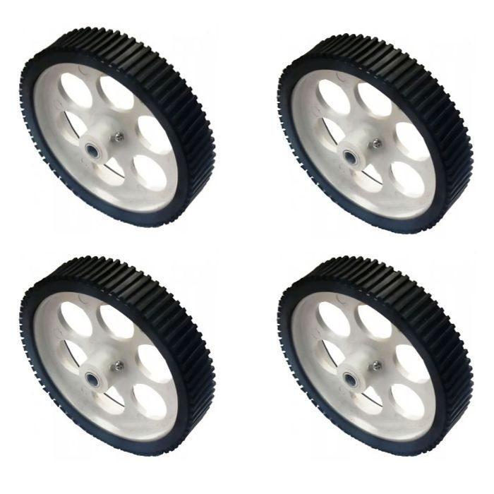 Iotcart 10 X 2 Cm Gear Motor Robot Wheel - 4 Pcs for Robotics Projects