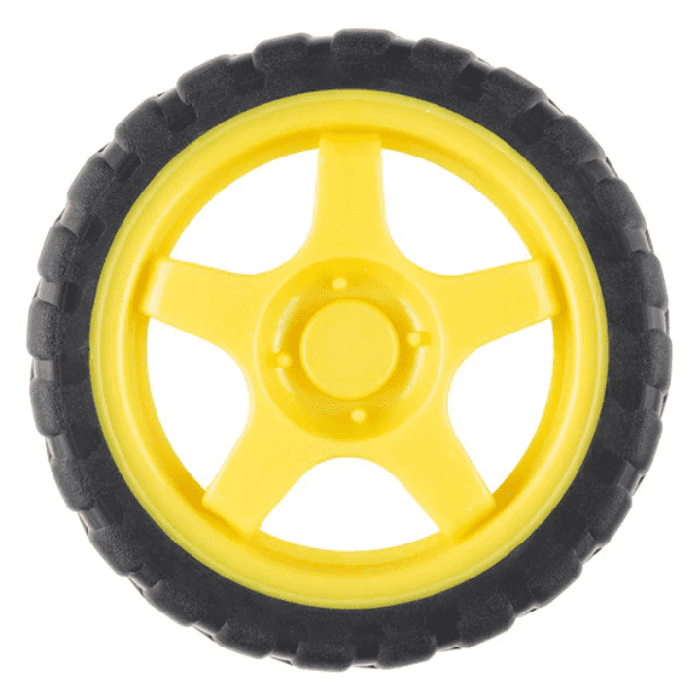 Iotcart SES-P-3102 65mm Rubber Wheel for BO Motor - Robotics & Vehicles