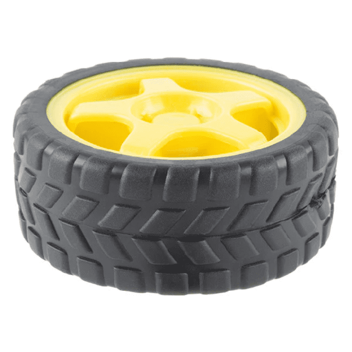 Iotcart SES-P-3102 65mm Rubber Wheel for BO Motor - Robotics & Vehicles