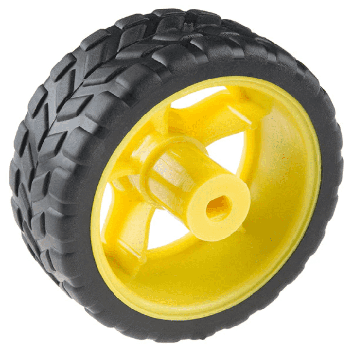 Iotcart SES-P-3102 65mm Rubber Wheel for BO Motor - Robotics & Vehicles