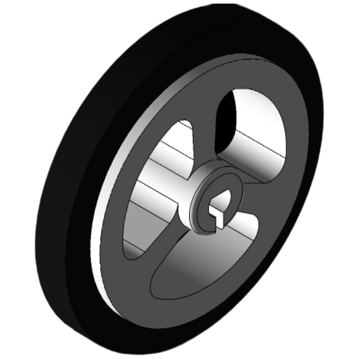 Iotcart 32mm N20 Motor Rubber Wheel D-Shaft for Smart Car Robots