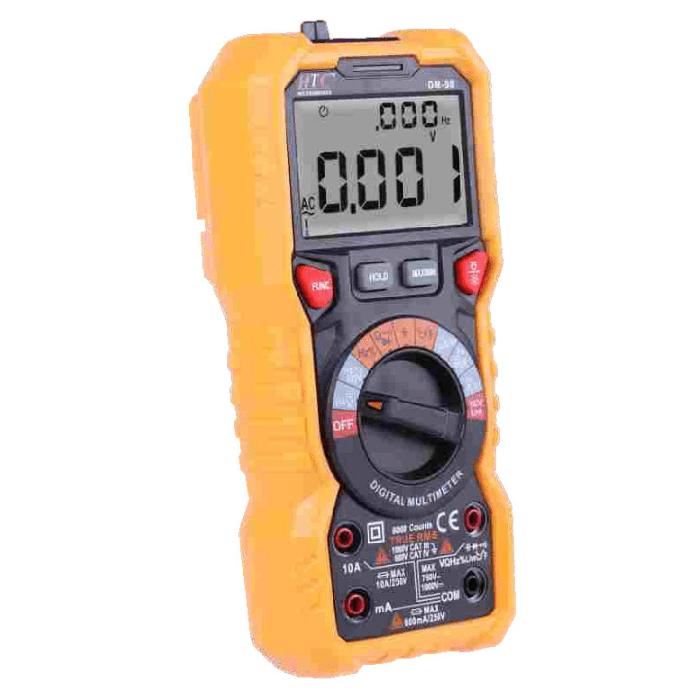 HTC DM-98 6000 Counts Digital Multimeter - Accurate Voltage, Current & Resistance Tester