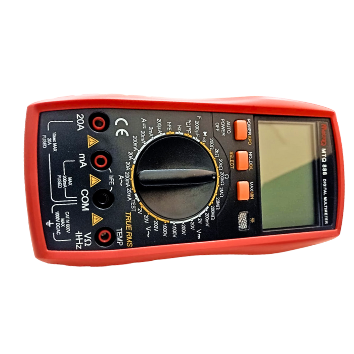 MetroQ MTQ-888 1999 Count Digital Multimeter - AC/DC Voltage, Current, Resistance & Temperature Measurement