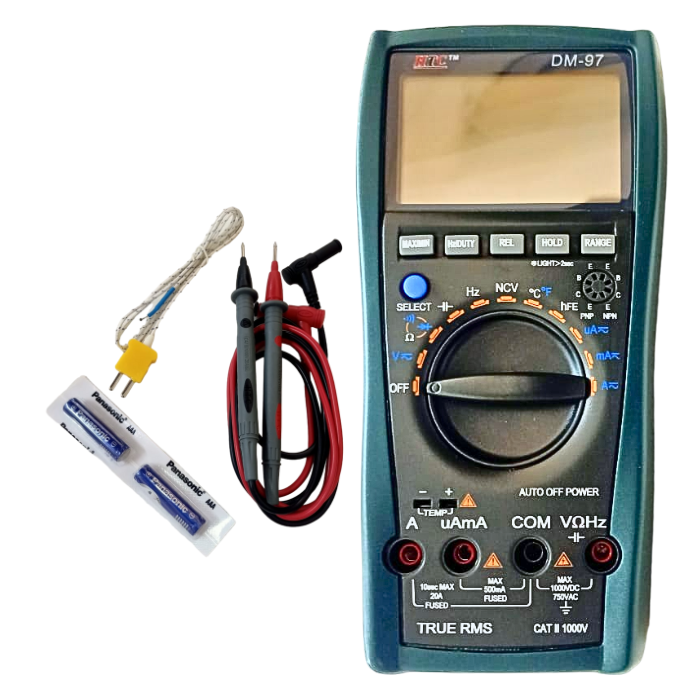 HTC DM-97 Digital Multimeter 2000 Count - Electronics Test Tool