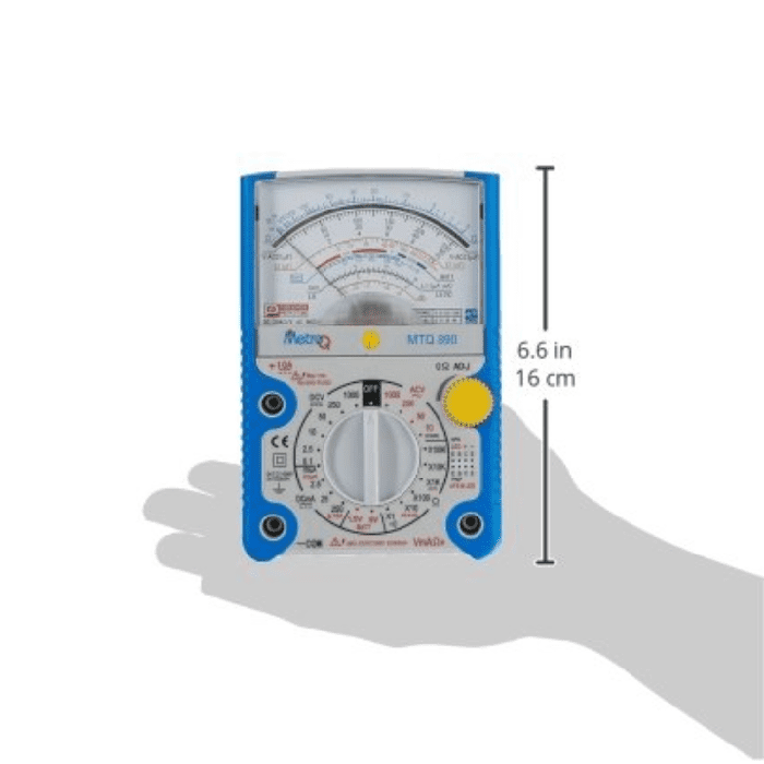 MetroQ MTQ-890 KPH BPT609 Analog Multimeter - 1000V AC/DC, 10A, 20MΩ - Electronics Testing Tool