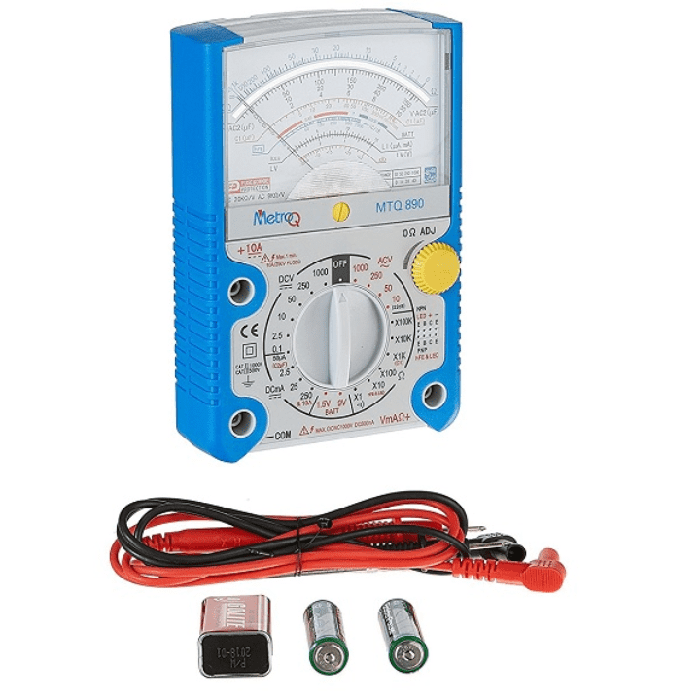 MetroQ MTQ-890 KPH BPT609 Analog Multimeter - 1000V AC/DC, 10A, 20MΩ - Electronics Testing Tool