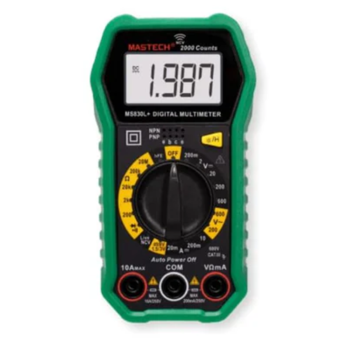 Mastech MS830N / MS830L+ 2000 Counts Manual Ranging Digital Multimeter - Buy Online in India