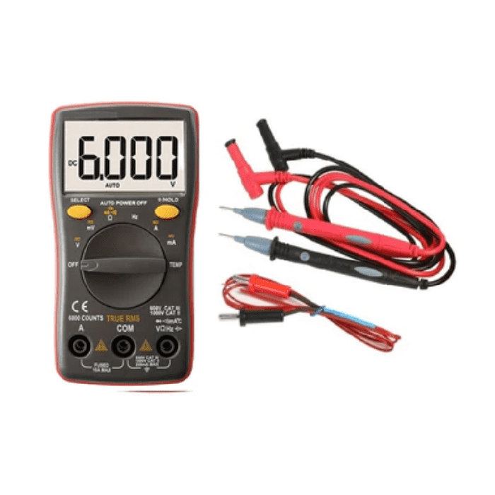 MetroQ MTQ 109+ 6000 Count Digital Multimeter - Auto Ranging, Backlit Display