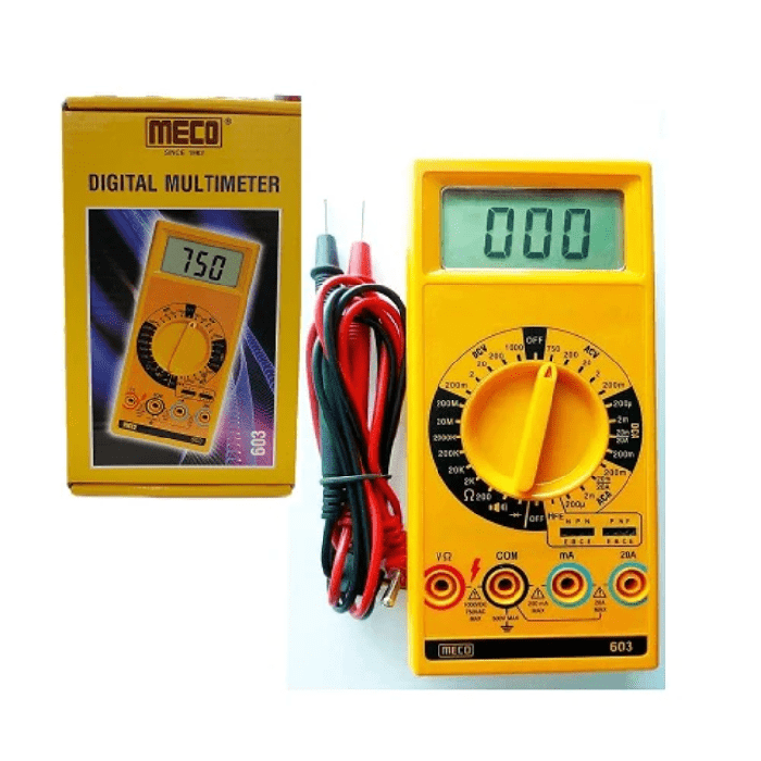 MECO-603 Digital Multimeter 3½ Digit - Electronics Testing Tool