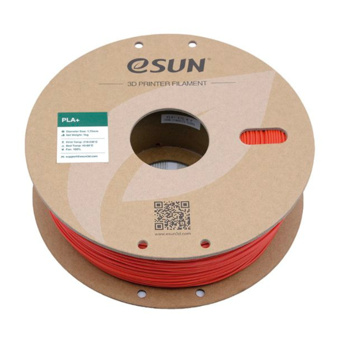eSun PLA+ 1.75mm 1kg Red 3D Printer Filament - High-Strength Prototyping