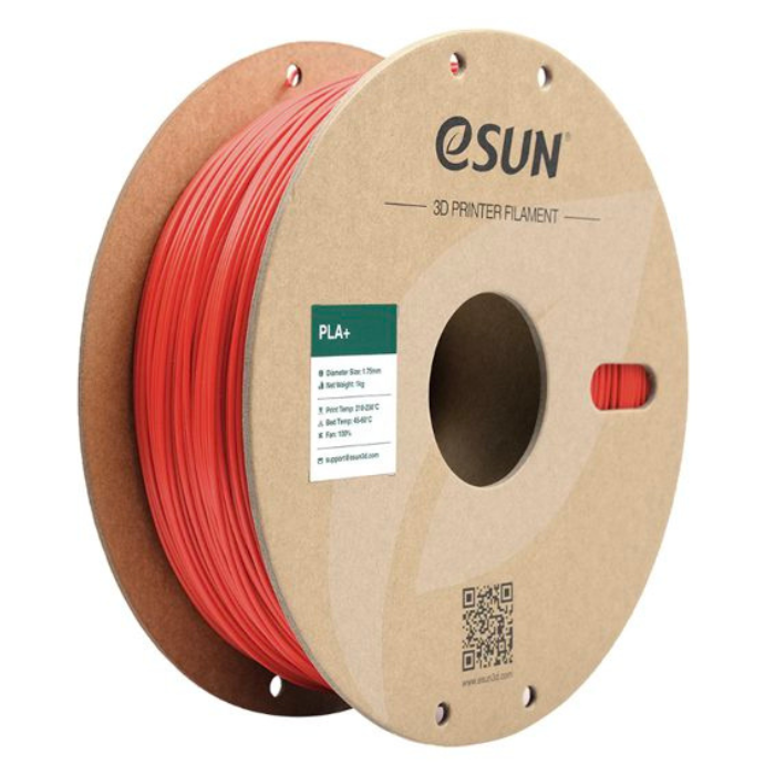 eSun PLA+ 1.75mm 1kg Red 3D Printer Filament - High-Strength Prototyping