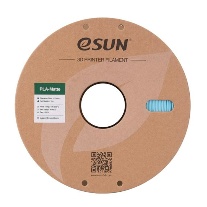 eSun 1.75mm PLA-Matte Light Blue Filament 1kg - 3D Printing Filament for FDM Printers