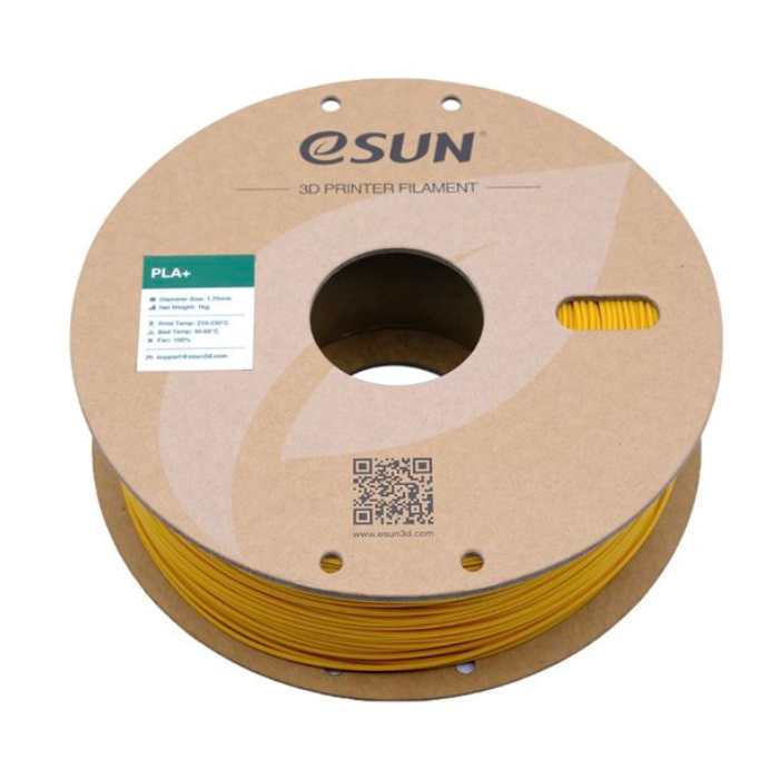 eSun 1.75mm PLA+ 3D Printing Filament 1kg Yellow - High Strength Filament for Printers