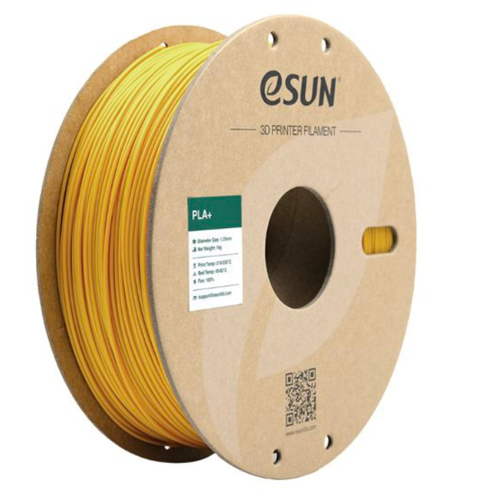 eSun 1.75mm PLA+ 3D Printing Filament 1kg Yellow - High Strength Filament for Printers