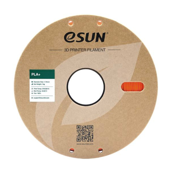 eSun PLA+ 1.75mm 3D Printing Filament 1kg Orange - High-Strength Filament for FDM Printers