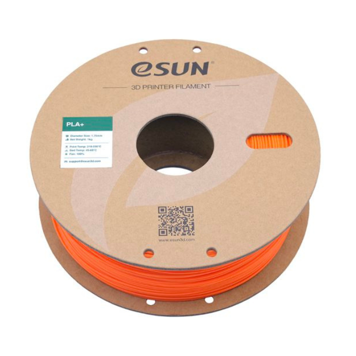 eSun PLA+ 1.75mm 3D Printing Filament 1kg Orange - High-Strength Filament for FDM Printers