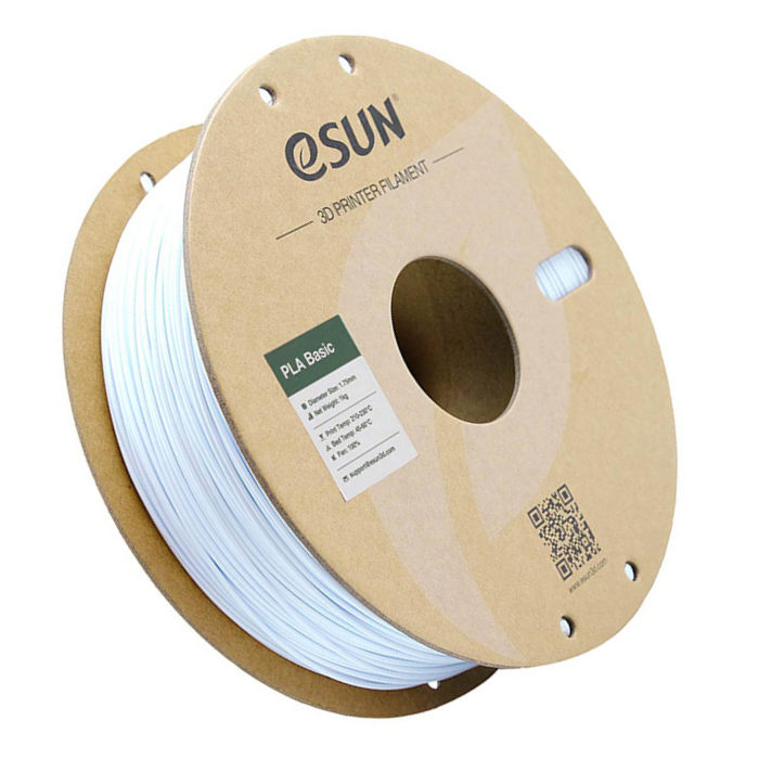 eSun 1.75mm PLA-Basic 3D Printing Filament 1kg Cold White Color