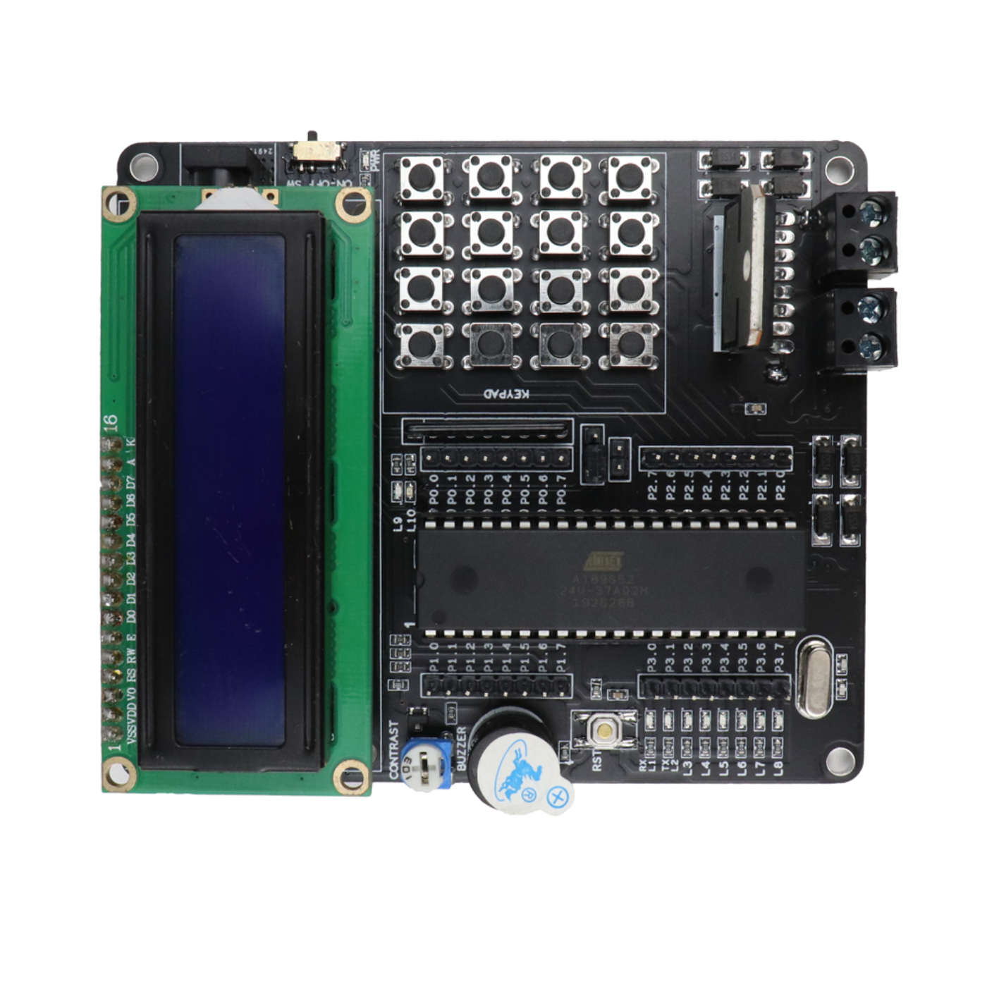 SmartElex AT89S52 Microcontroller Development Board – 40-Pin DIP MCU with L298P Motor Driver