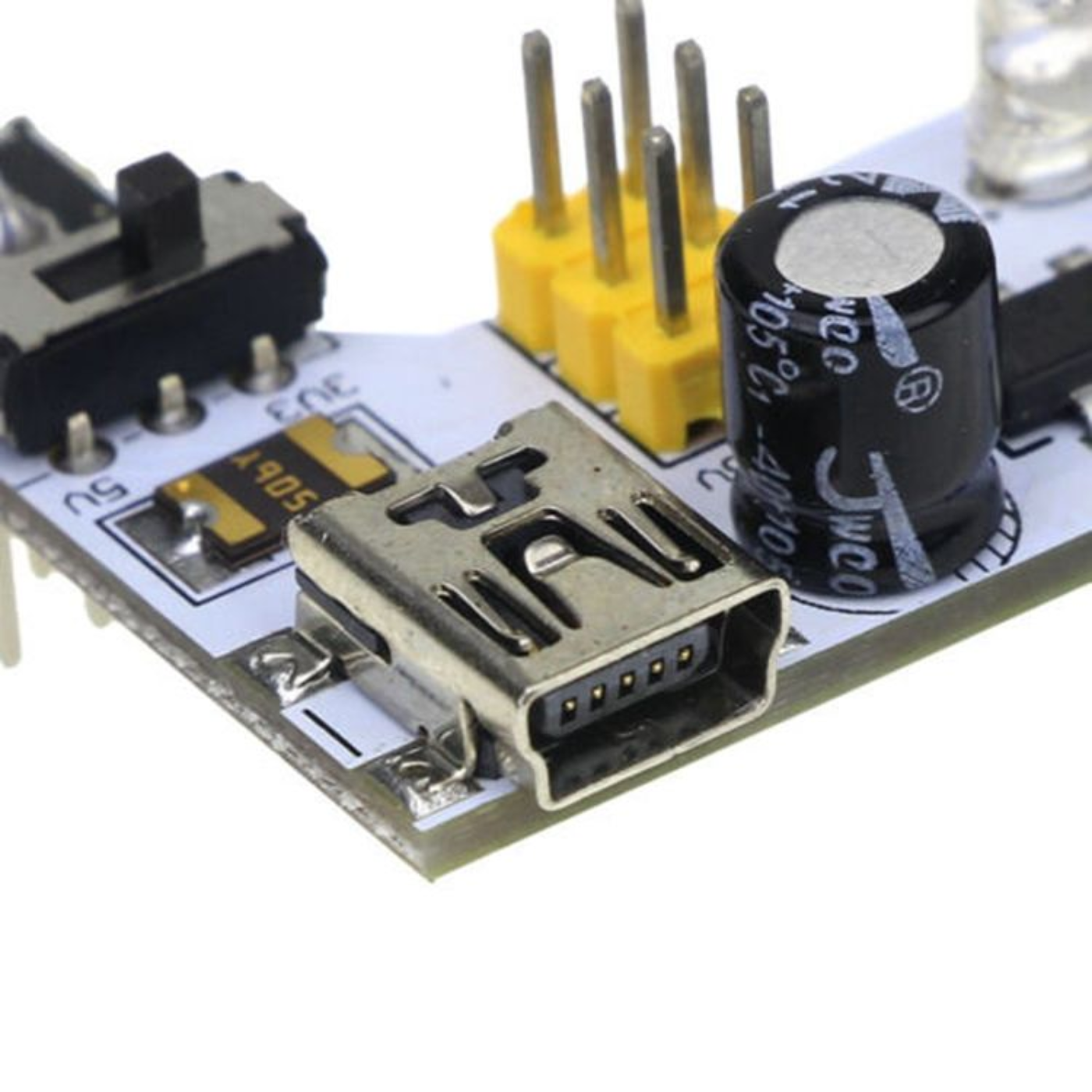 Breadboard Power Supply Module – Micro USB & DC 7–12V Dual Channel