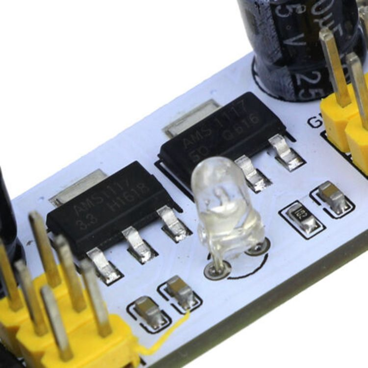 Breadboard Power Supply Module – Micro USB & DC 7–12V Dual Channel