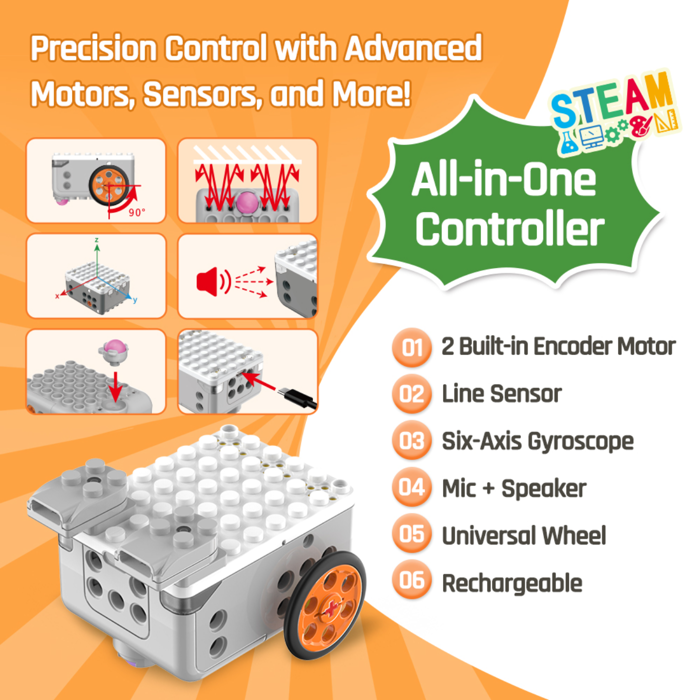 Makerzoid SES-P-3288 STEAM Super Bot Master Premium Coding Robot Kit - Educational Robotics for Kids & STEM Learning